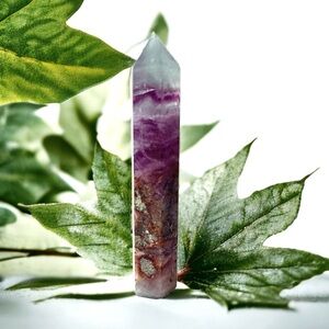 Large Rainbow Fluorite Crystal Natural Obelisk Healing Wand Tower